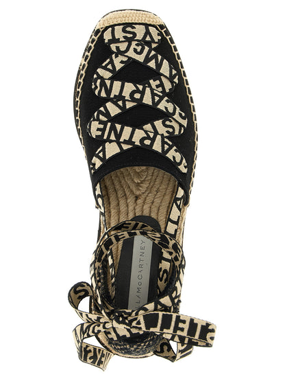 Multicolor Cotton Wedge Sandals