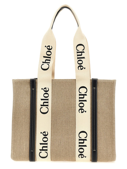 Beige Calfskin Tote Bag