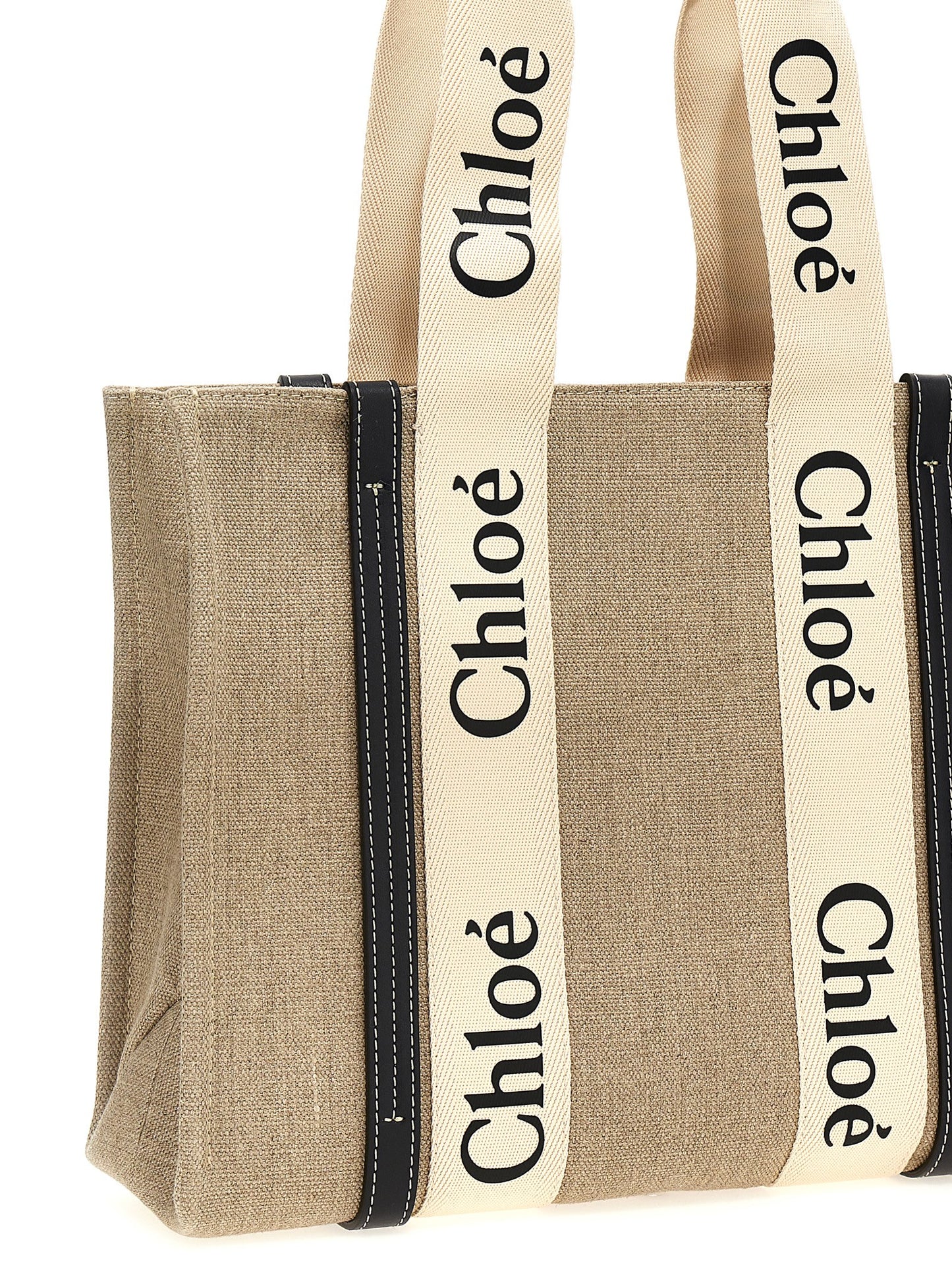 Beige Calfskin Tote Bag