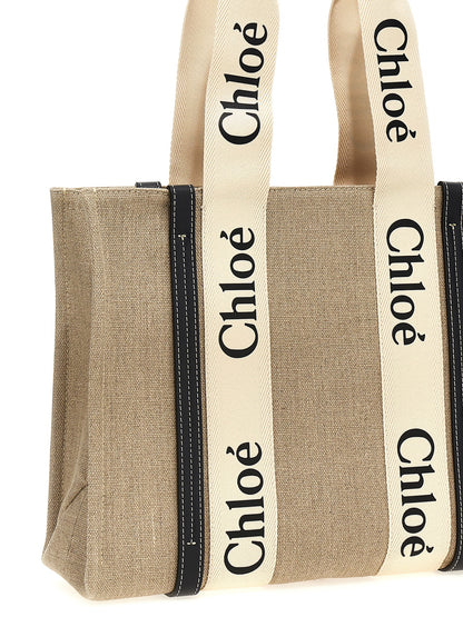 Beige Calfskin Tote Bag