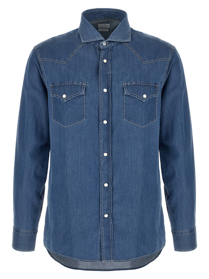 Blue Cotton Blouse