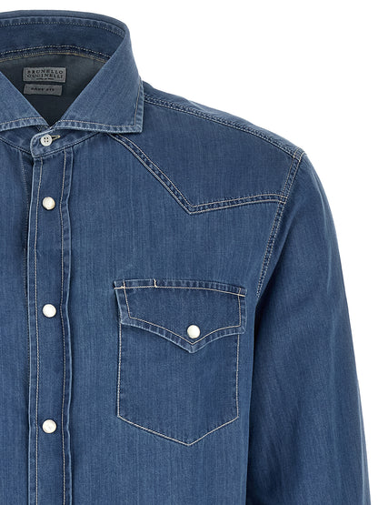 Blue Cotton Blouse
