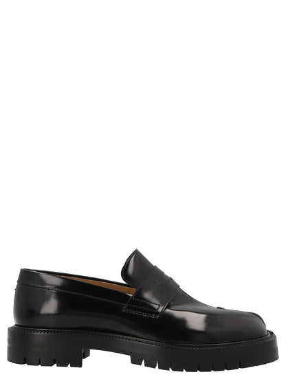 Black Calfskin Slip-On Loafers