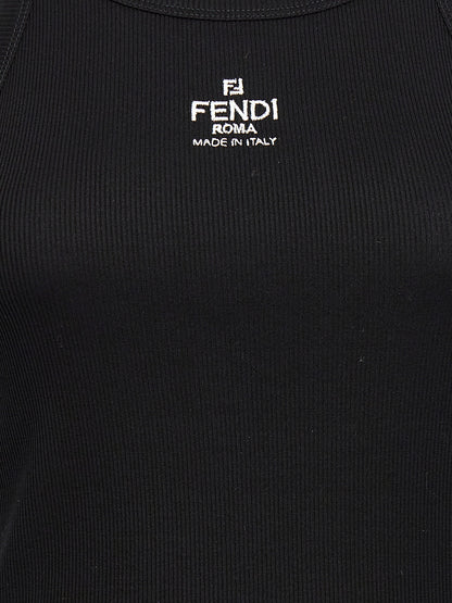 Black Cotton Sleeveles T-Shirt