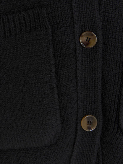 Black Cashmere Cardigan
