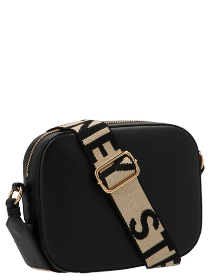 Black Polyethylene Crossbody Bag