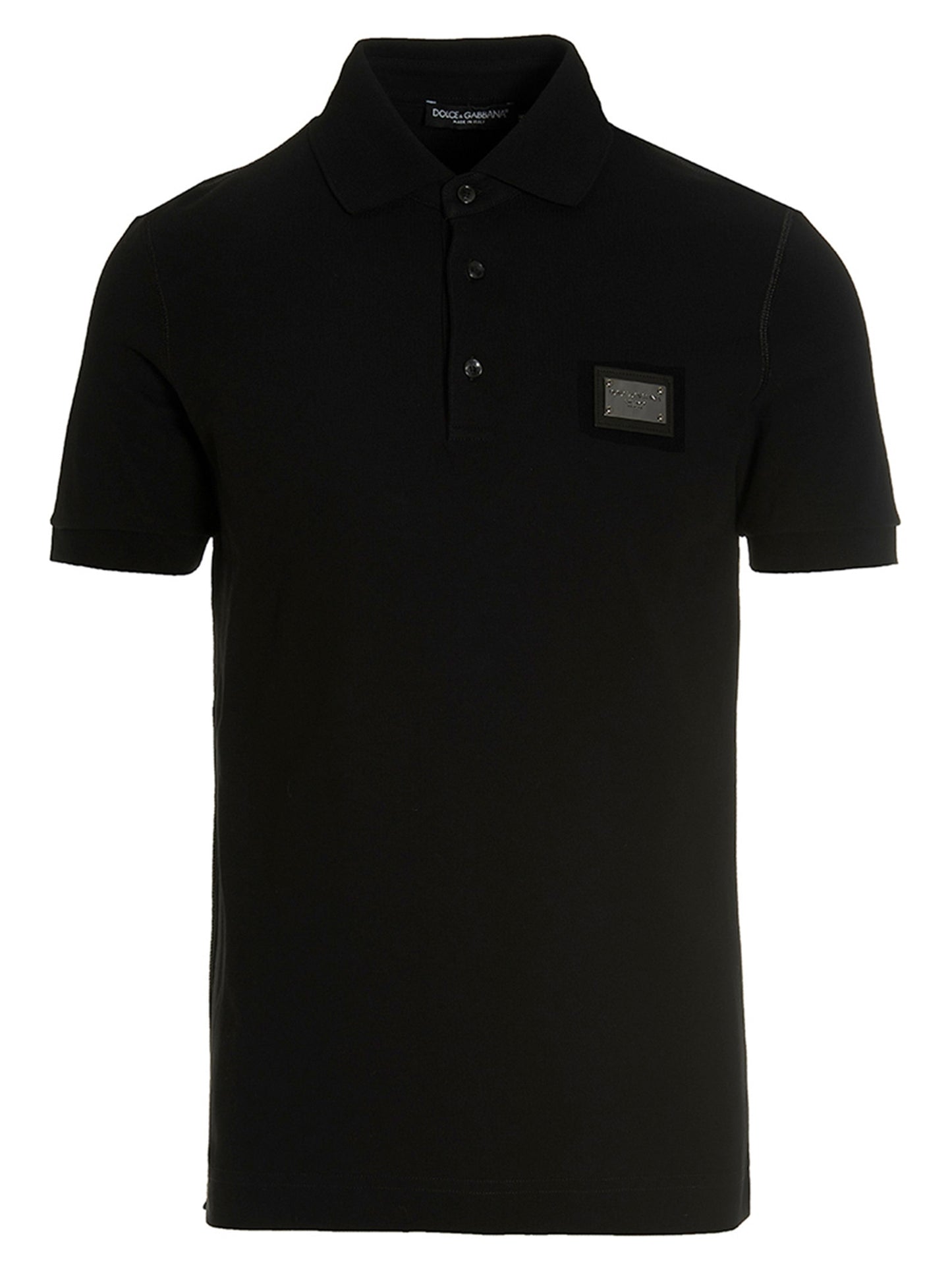 Black Cotton Polo Shirt