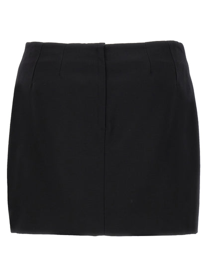 Black Viscose Long Skirt