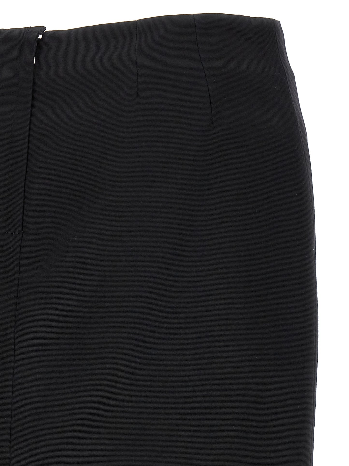 Black Viscose Long Skirt