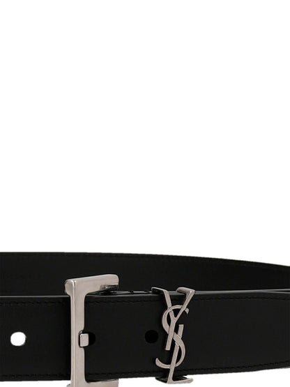 Black Calfskin Regular Belt