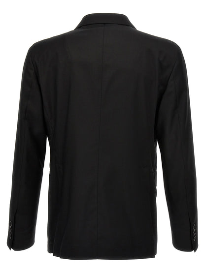 Black Virgin Wool Two-Piece Suit
