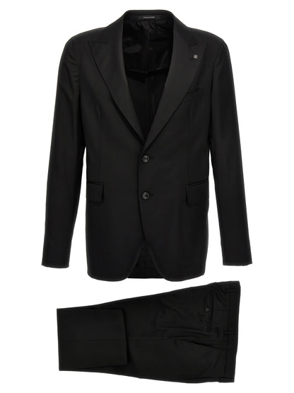 Black Virgin Wool Two-Piece Suit