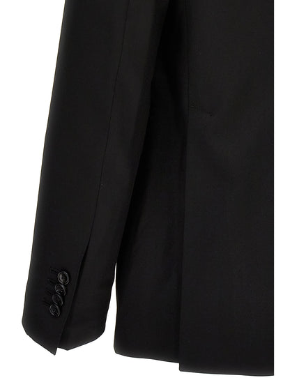 Black Virgin Wool Two-Piece Suit