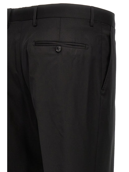 Black Virgin Wool Two-Piece Suit