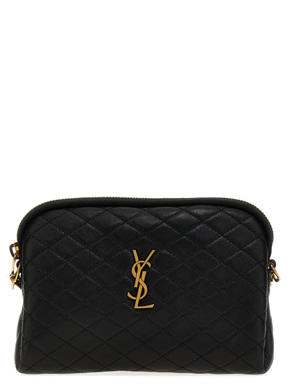 Black Lamb Leather Crossbody Bag