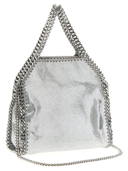 Silver Polyester Handbag