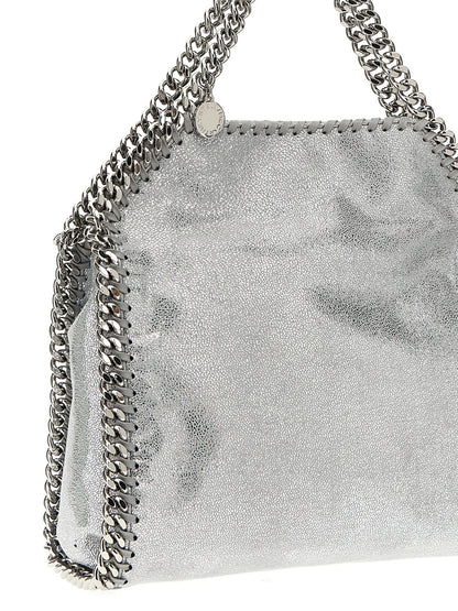 Silver Polyester Handbag