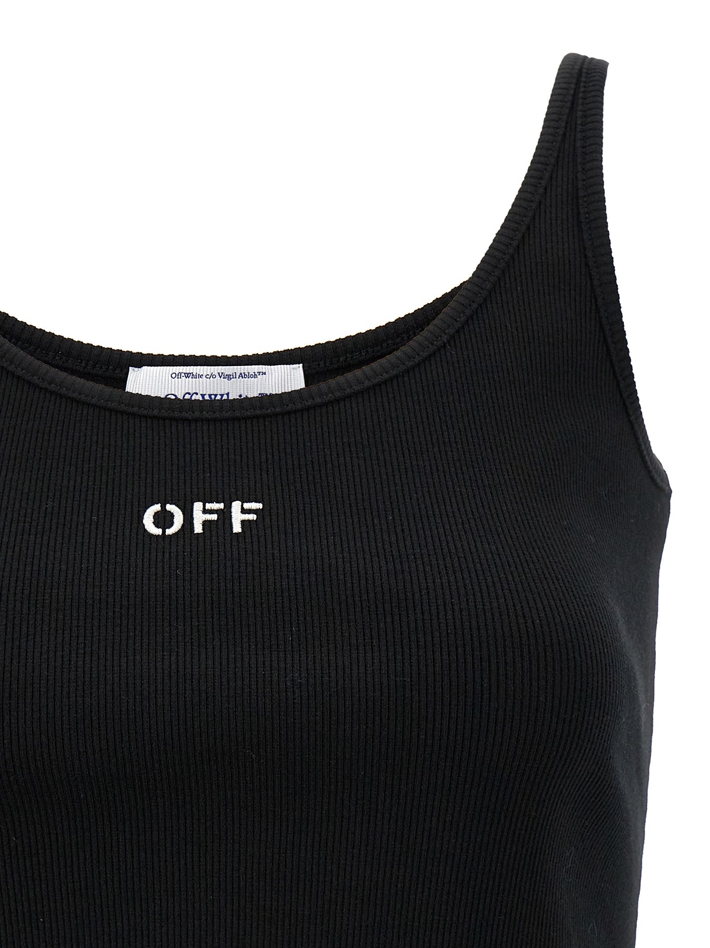Black Cotton Sleeveles T-Shirt