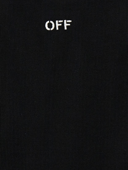 Black Cotton Sleeveles T-Shirt