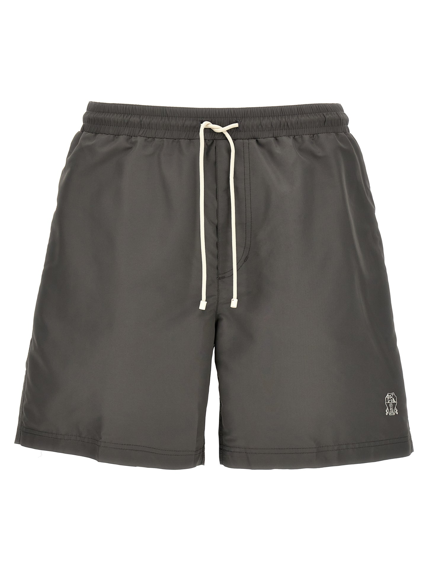 Gray Polyester Shorts