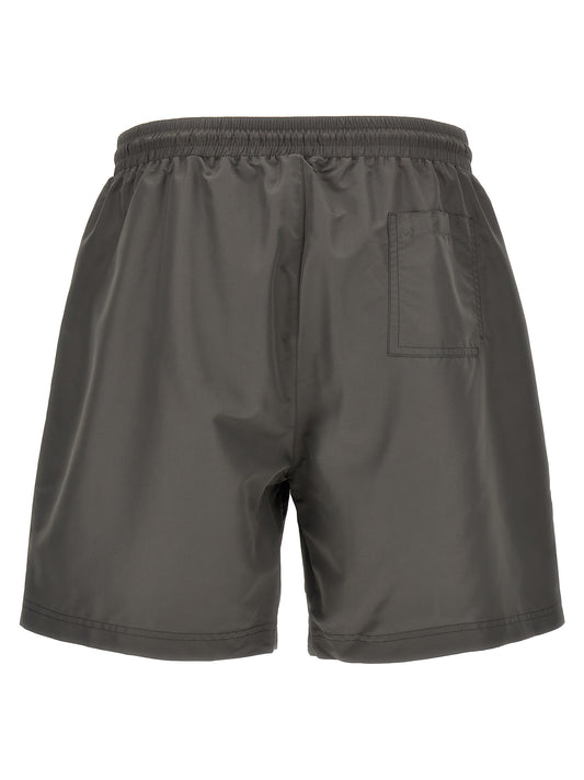 Gray Polyester Shorts