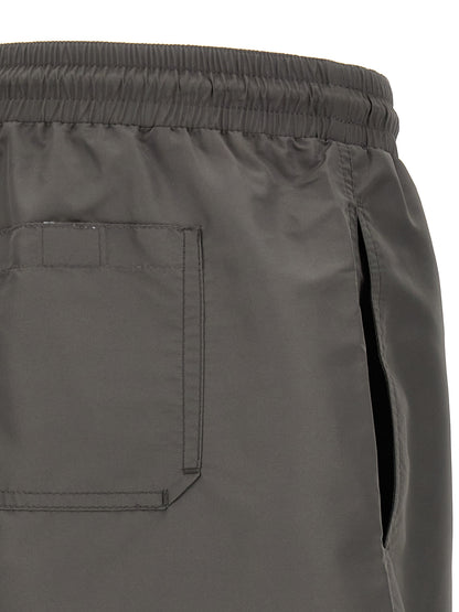 Gray Polyester Shorts