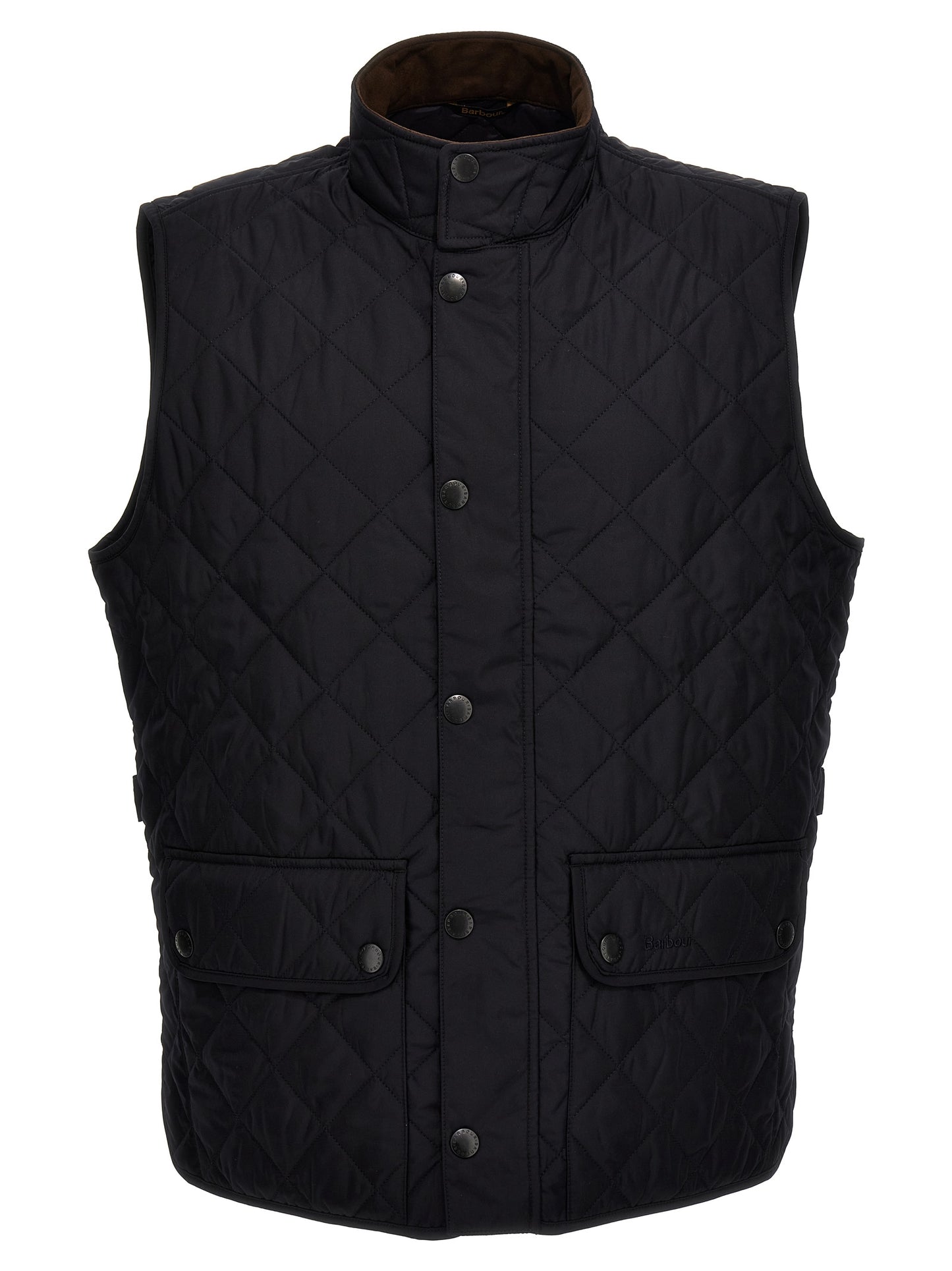 Blue Polyester Sleeveless Jacket