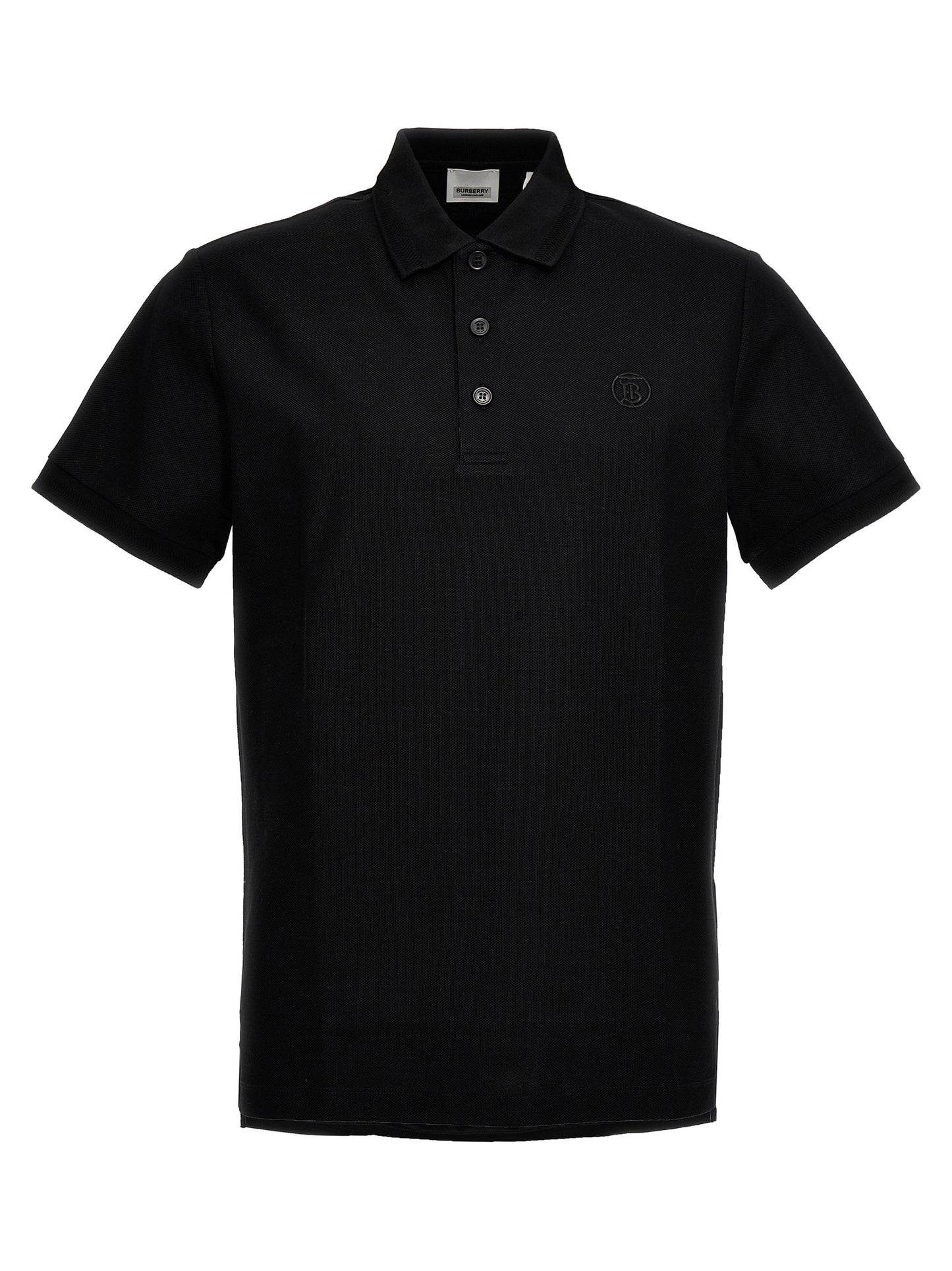 Black Cotton Polo Shirt