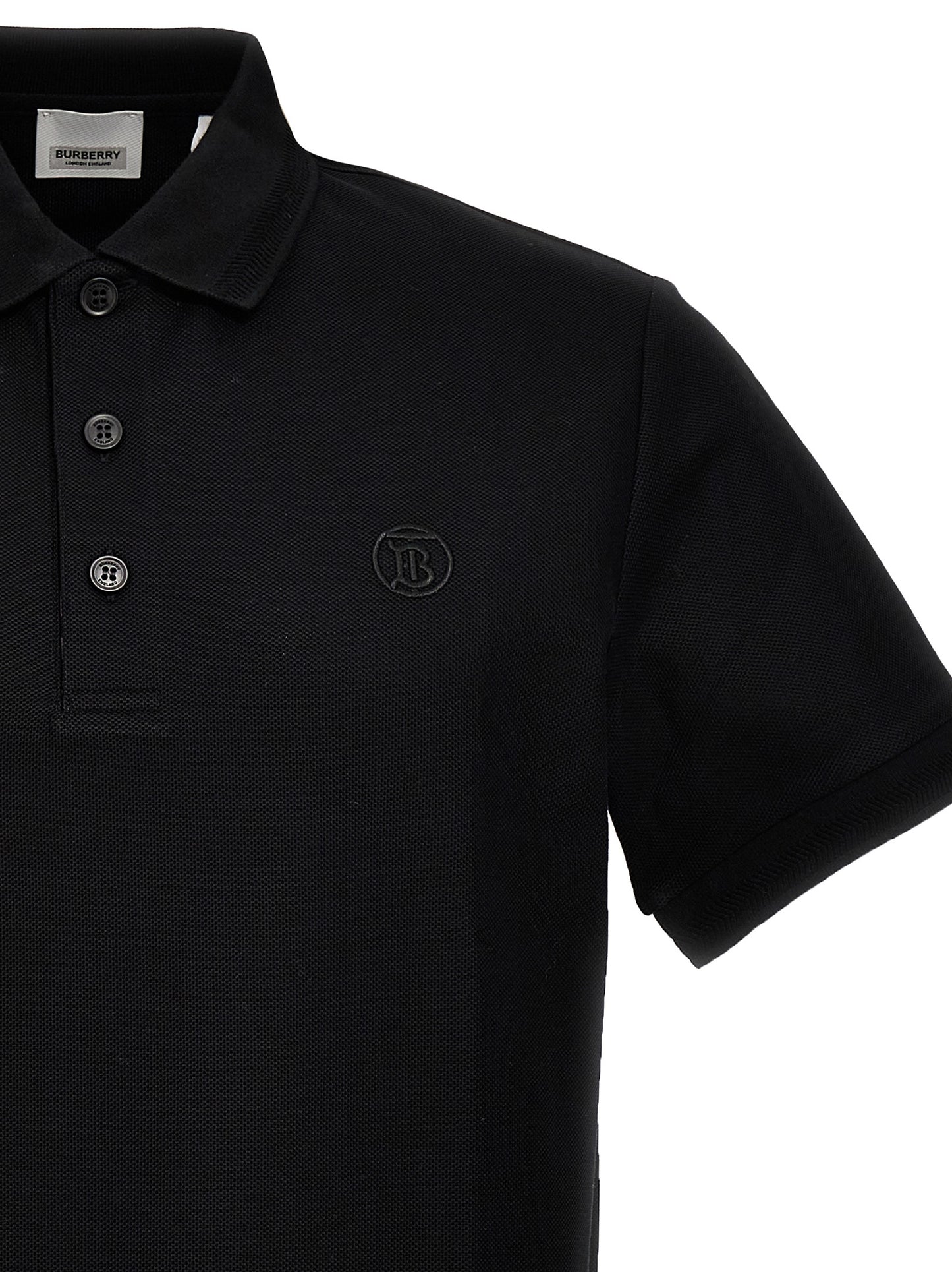 Black Cotton Polo Shirt