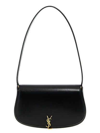 Black Calfskin Shoulder Bag