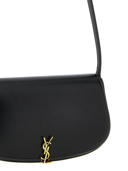 Black Calfskin Shoulder Bag