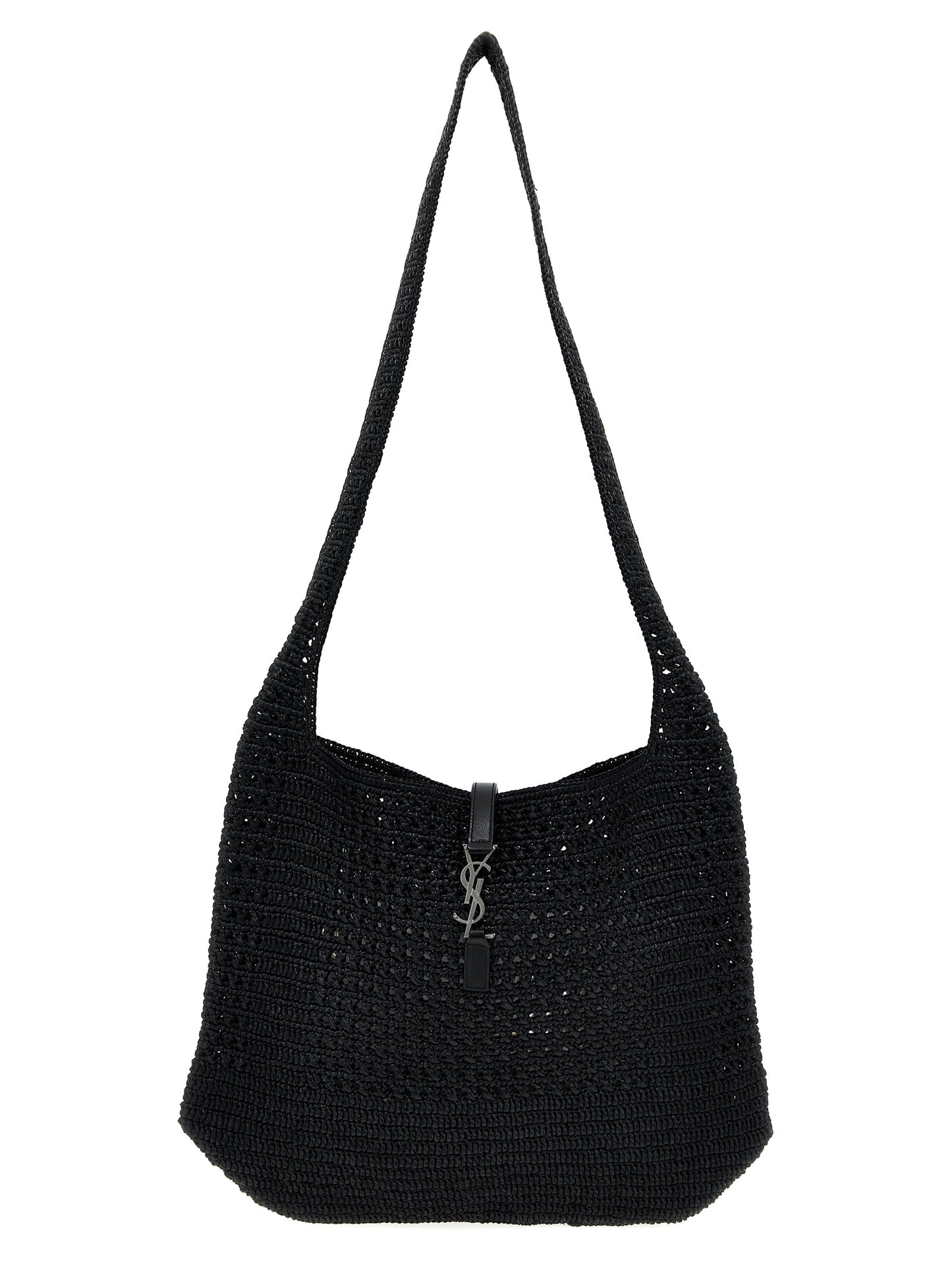 Black Raffia Tote Bag