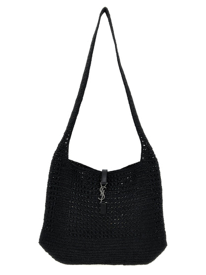 Black Raffia Tote Bag