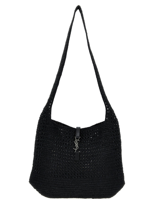 Black Raffia Tote Bag