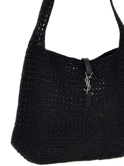 Black Raffia Tote Bag