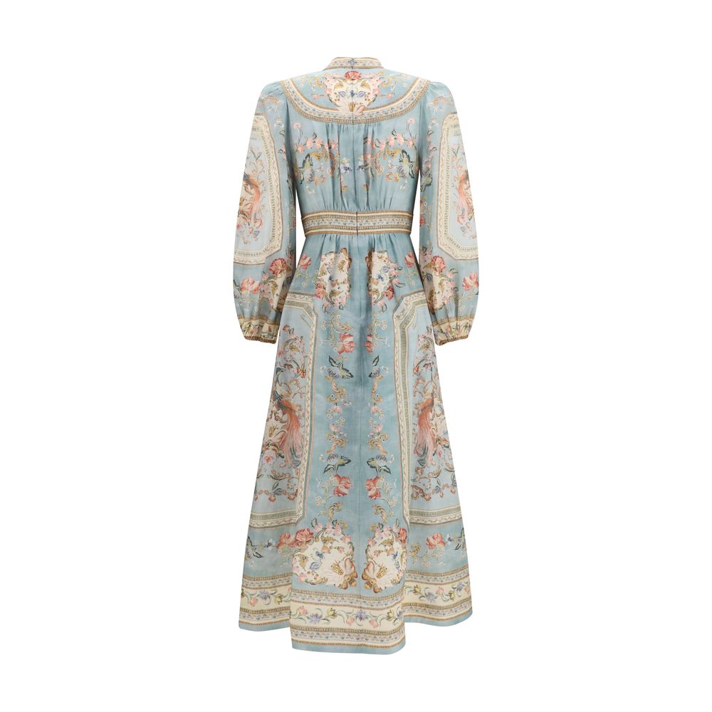 Multicolor Linen Casual Dress
