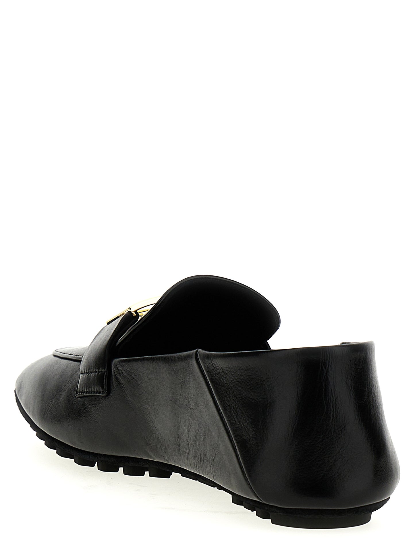 Black Lamb Leather Slip-On Loafers