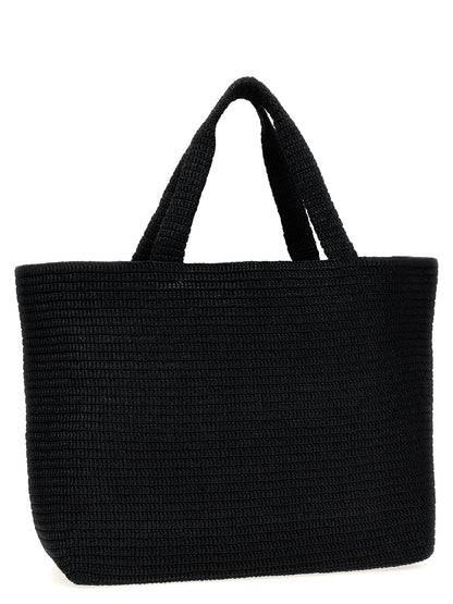 Black Viscose Tote Bag