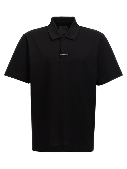Black Cotton Polo Shirt
