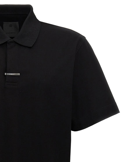 Black Cotton Polo Shirt