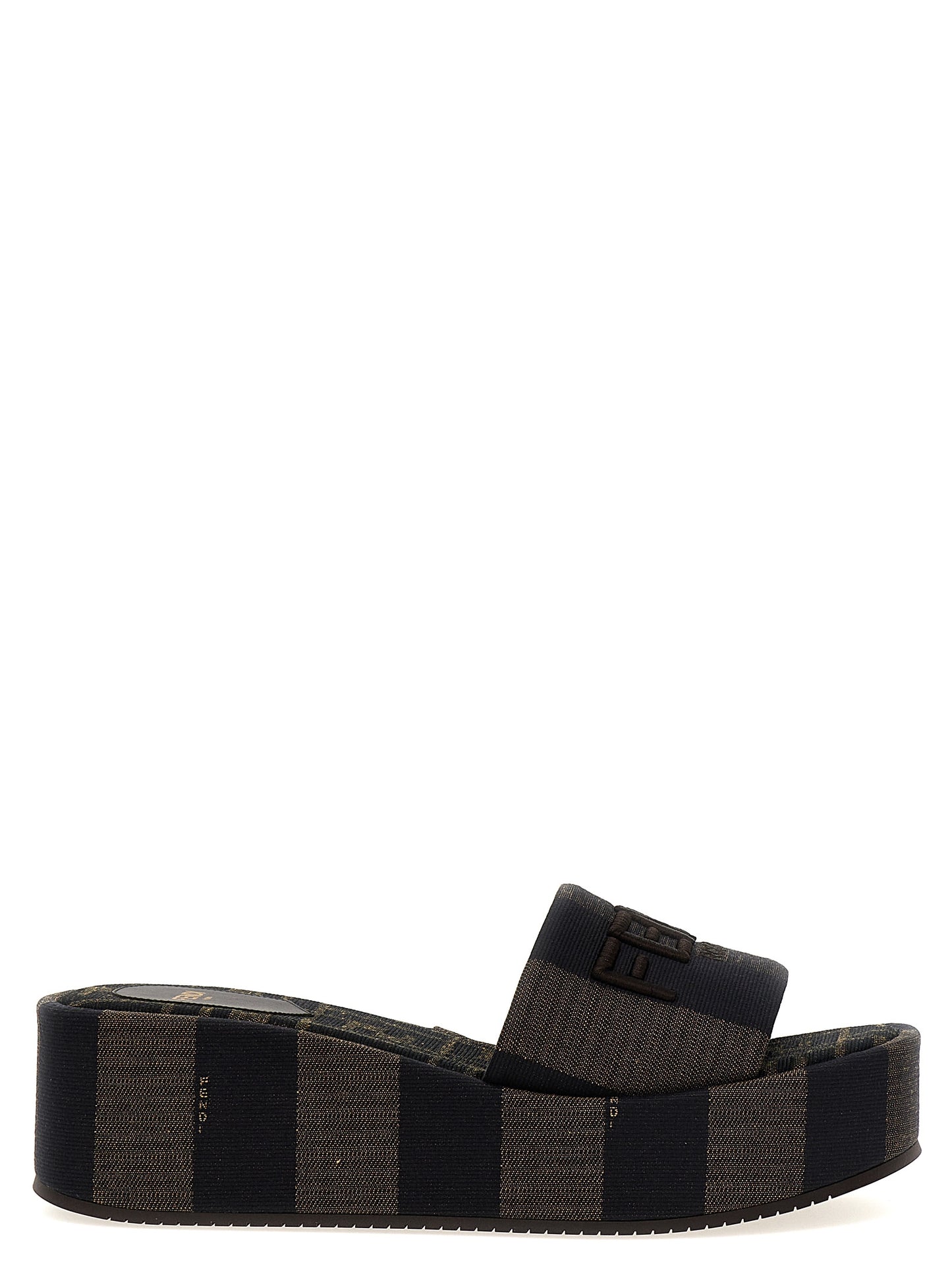 Brown Cotton Slides