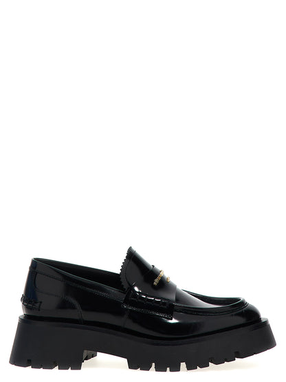 Black Cowhide Slip-On Loafers