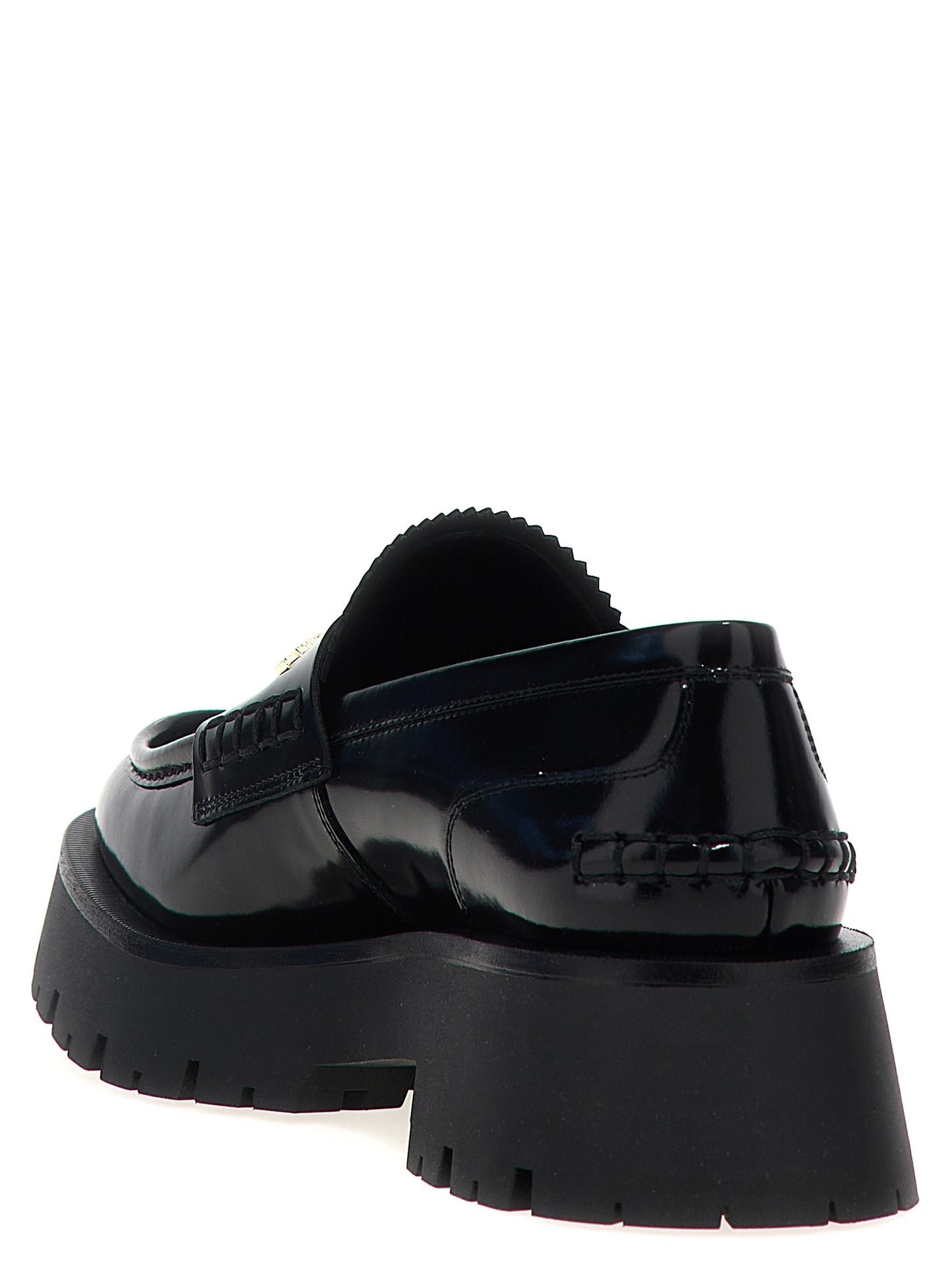 Black Cowhide Slip-On Loafers