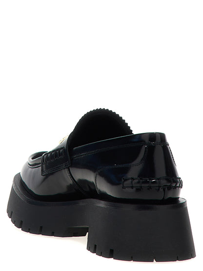 Black Cowhide Slip-On Loafers