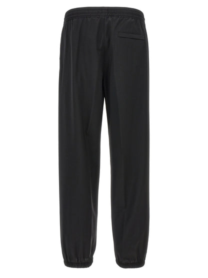 Black Virgin Wool Casual Pants