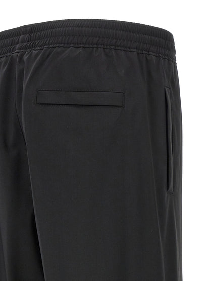 Black Virgin Wool Casual Pants