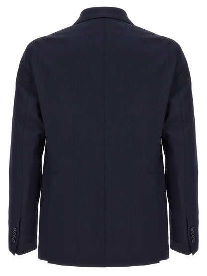 Blue Virgin Wool Two-Piece Suit