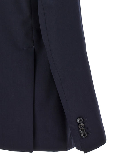 Blue Virgin Wool Two-Piece Suit