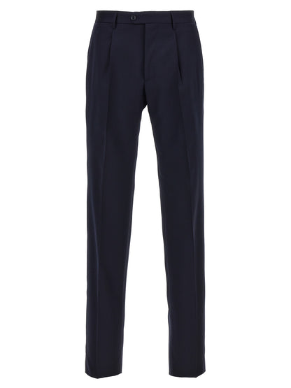 Blue Virgin Wool Two-Piece Suit
