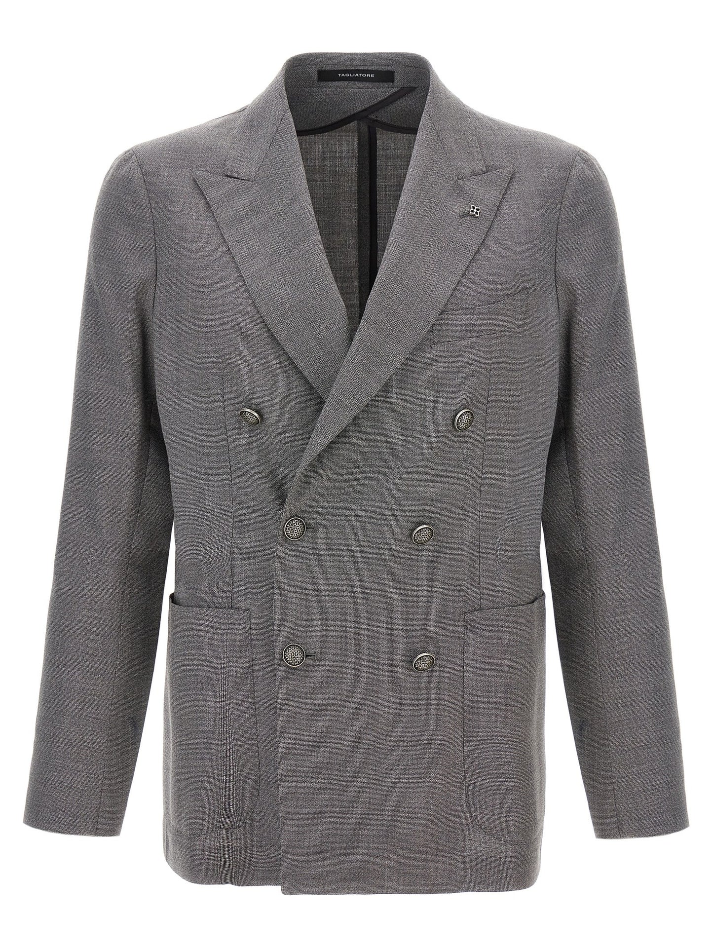 Gray Virgin Wool Blazer